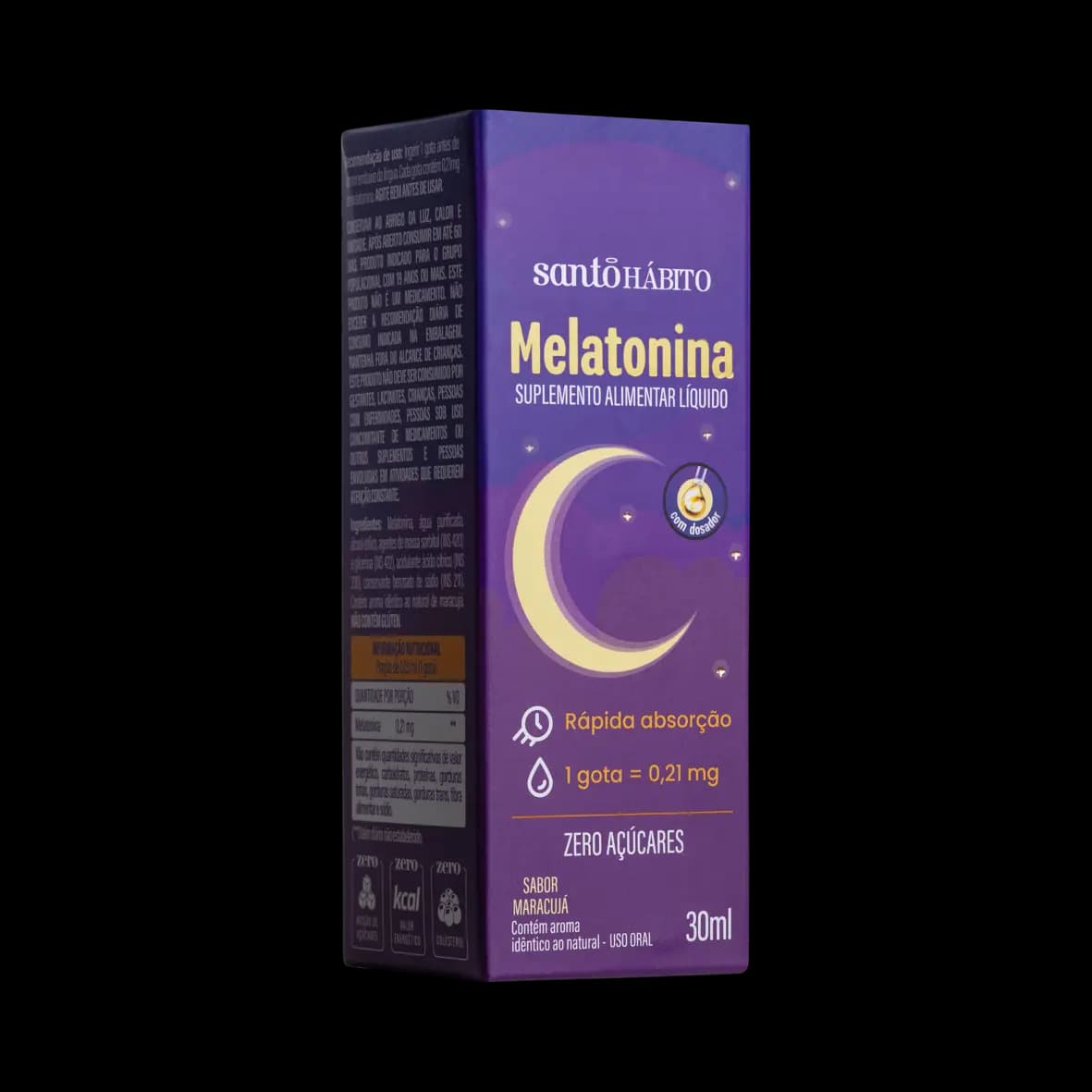 Suplemento Alimentar Líquido Melatonina Santo Hábito 30Ml