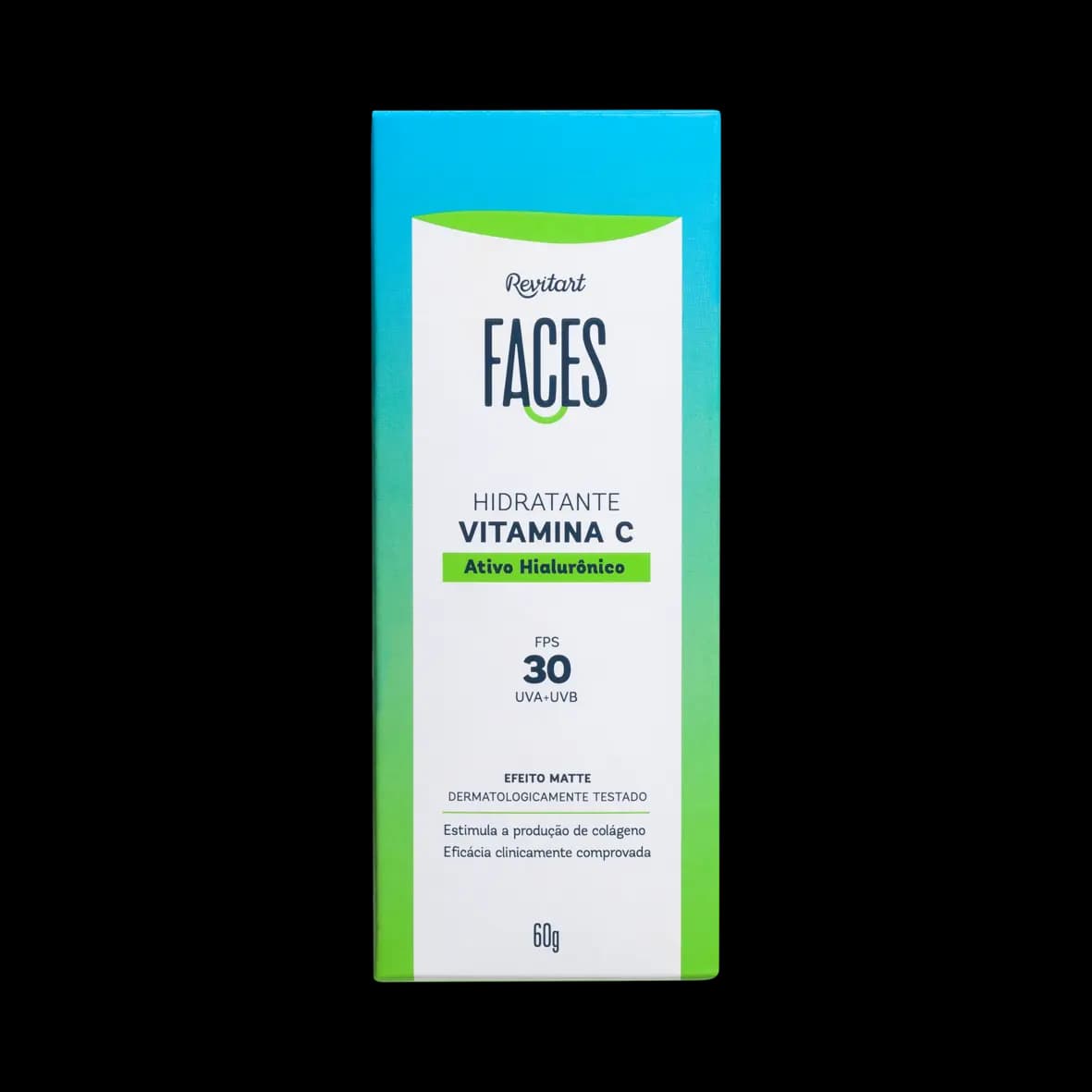 Hidratante Facial Com Vitamina C + Ativo Hialurônico E Fps 30 Revitart Faces