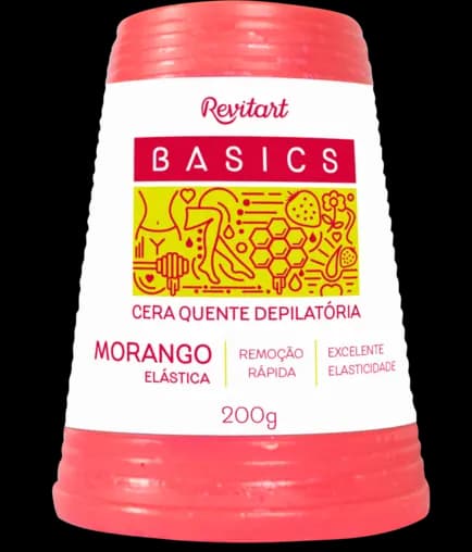 Cera Depilatória De Fogão Revitart Basics Morango 200G