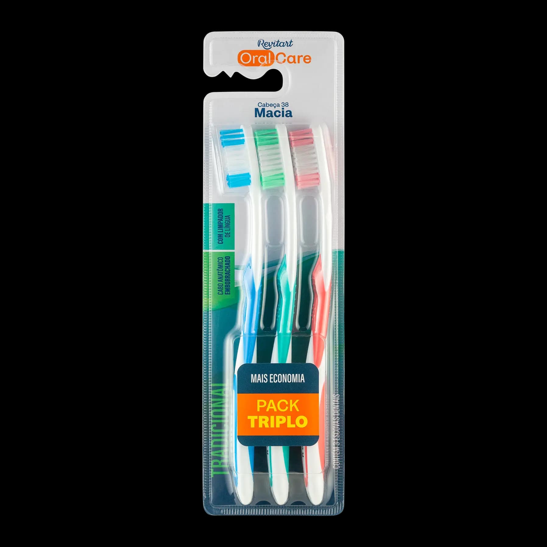 Pack Triplo Escovas De Dentes Oral Care