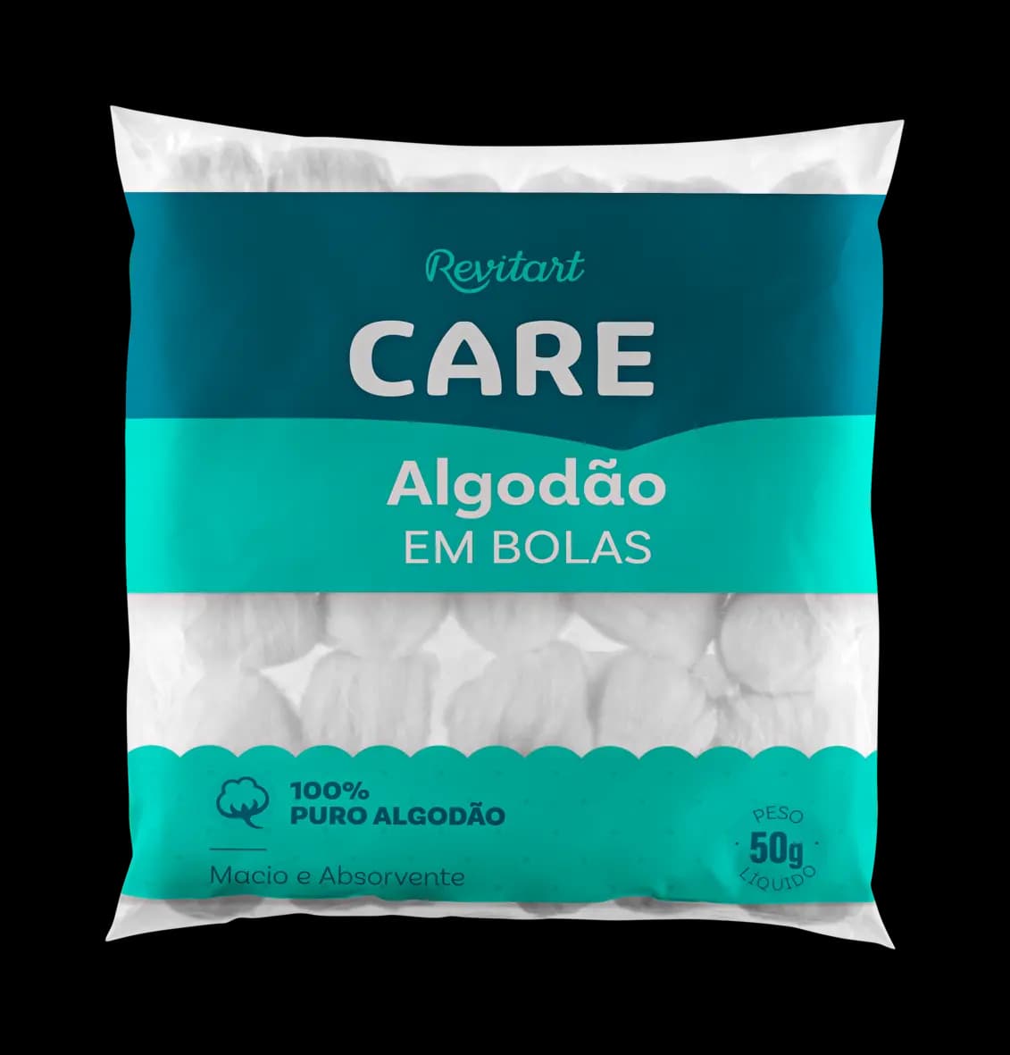 Algodão Bolas Revitart Care 50g