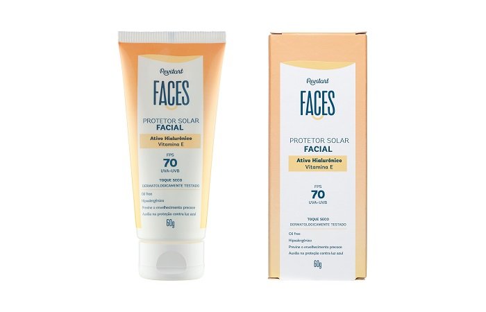 Protetor Solar Facial FPS70 Revitart Faces